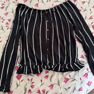 Striped Off-Shoulder Top