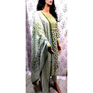PURE COTTON New Kurta Sets With Dupatta Size L