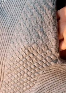 High Neck Grey Body Hugging Sweater