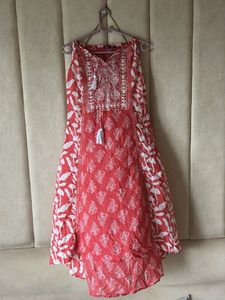 Pink Frock ( M Size ) And Stiched From Inside