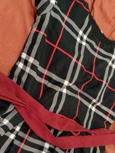 Chic Plaid Fit &amp; Flare Dress