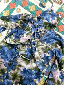 Beautiful Floral Print Lycra Shirt