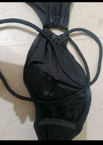 Black Tie Up Bikini Bra
