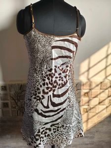 🎊Buy 1, Get 1 Free🎁Animal Print Slip Satin Dress