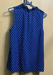 Blue Polka Dot Tank Top