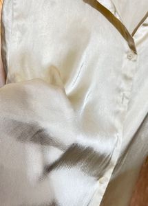 Satin Button-Down Shirt
