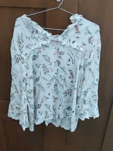 Floral Ruffle Blouse - XL