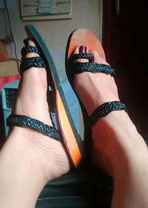 Womens Braided Black Sandals