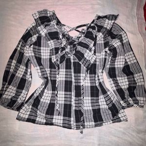 Black &amp; White Check Tshirt
