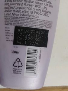 L&#39;Oreal Paris hallonic moisturizer shampoo