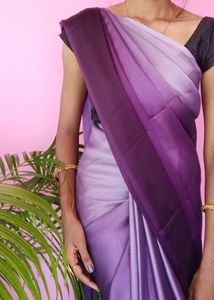 Double Shade Violet Saree || Daily Wear Saree