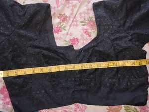 CHIKANKARI Black Blouse 36B
