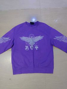 Purple Graphic Print Sweatshirt