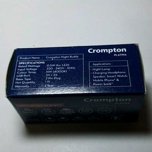 Crompton Platina USB Charger 0.5W Bed Blub Warm