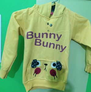 Lovely Yellow Hoodie Winter Wear