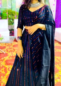 Lehenga , With Stiched Blouse .