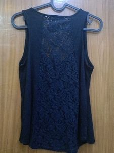 Black Mesh Tank Top