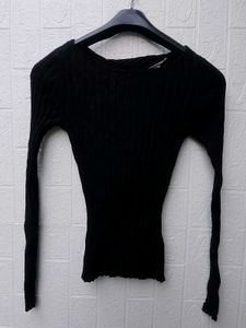 New with tag Pinterest Chic Black Cutout Knit Top
