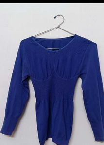 Blue Bustier Top