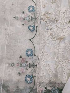 Elegant White Embroidered suit