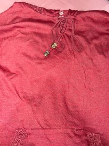 Brown Hooded T Shirt