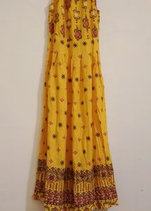 Women Haldi Maxi Gown Dress