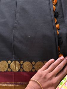 Elegant Black Saree with Border