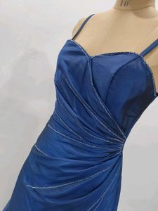 Elegant Navy Blue Formal Gown