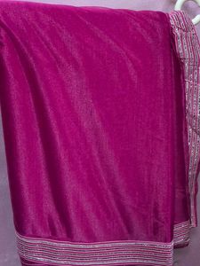 2 New Elegant Green And Pink Saree with Border