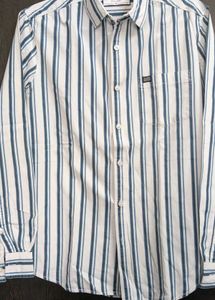 Used White With Blue Formal Shirt
