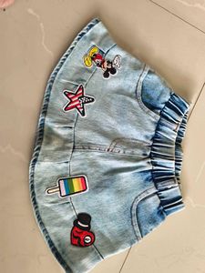 Denim Short Skirt