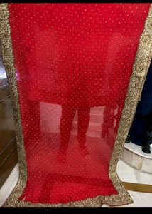 Red &amp; Gold Embellished Kurti