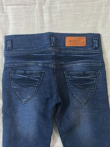 Distressed Patch Denim Jeans