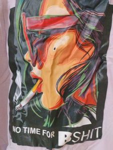 Graphic Print Lavender Crop Top