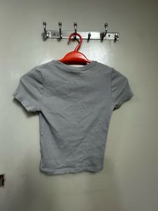 Grey Short Sleeve Top