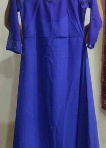 Blue Anarkali With Pink Dupatta ❤️