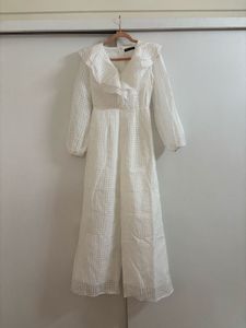 White Ruffle Jumpsuit