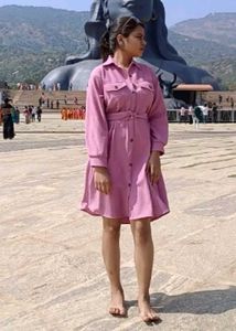 Pink Shirt Dress