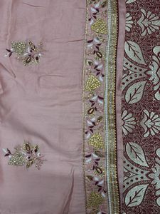 Peach Party Suit With Heavy Dupatta