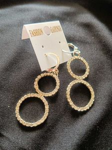 Sparkly Double Circle Earrings