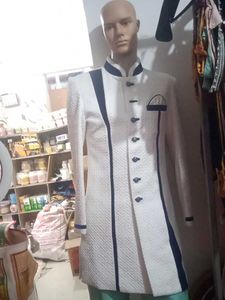 White Blue Shervani