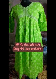 Green Printed Nyra Cut Frock