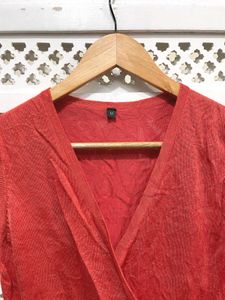 Coral Deep Neck Top B
