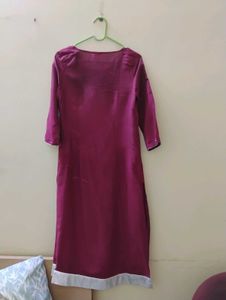 Magenta W Kurta