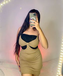 Cutout Brown Mini Dress