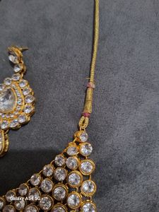 Golden Necklace And Earings Set
