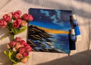 Mini Midnight Coastal Painting