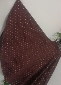 Dark Brown (Banarasi) Festive Midi Skirt