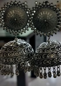 Oxidised Jhumkas