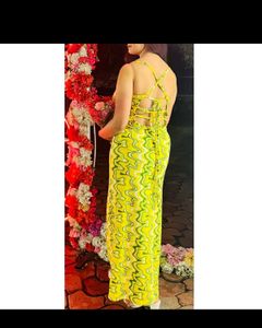 Yellow &amp; Green Patterned Dress